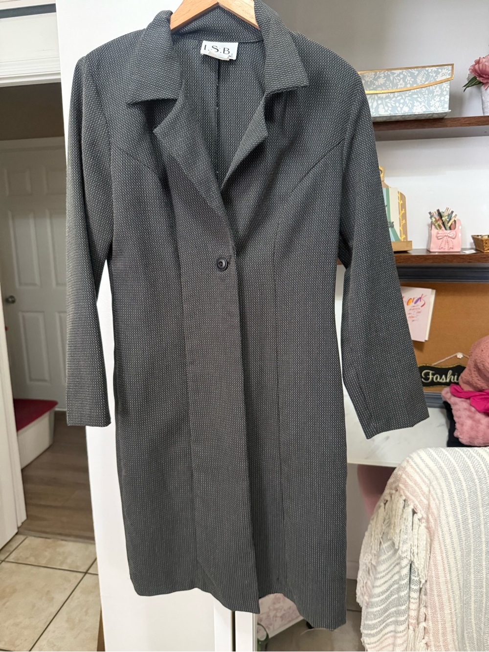 ISB Charcoal Gray Tailored Trench Coat